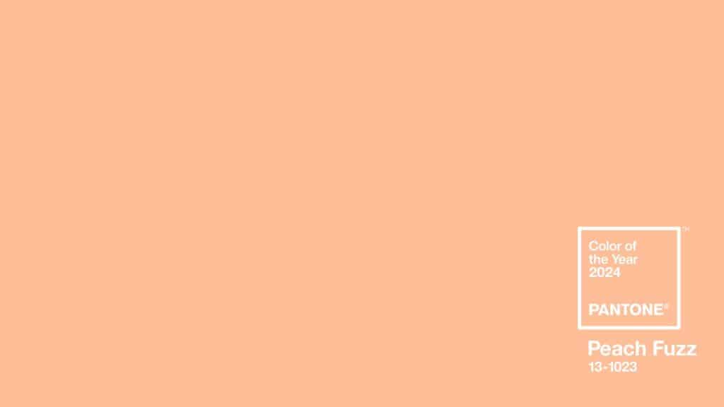 A cor de 2024 da Pantone é Peach Fuzz
